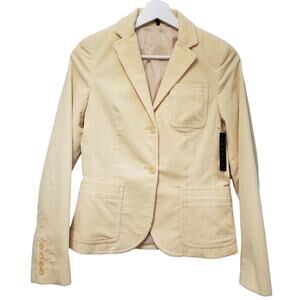 NWT THEORY PJ Corduroy 2-Button Blazer Jacket in Citrine Women's 2 *Minor Flaw*